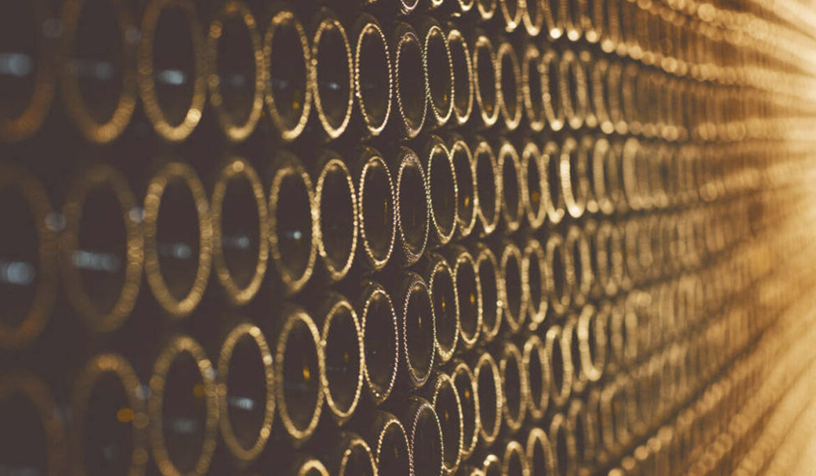 Culo botellas de vino